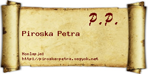 Piroska Petra névjegykártya